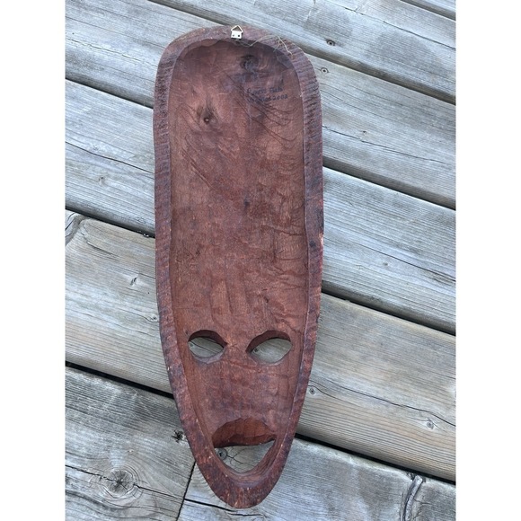 Vintage Huge African Wooden Mask Good condition. Wall Decor - Picture 6 of 11